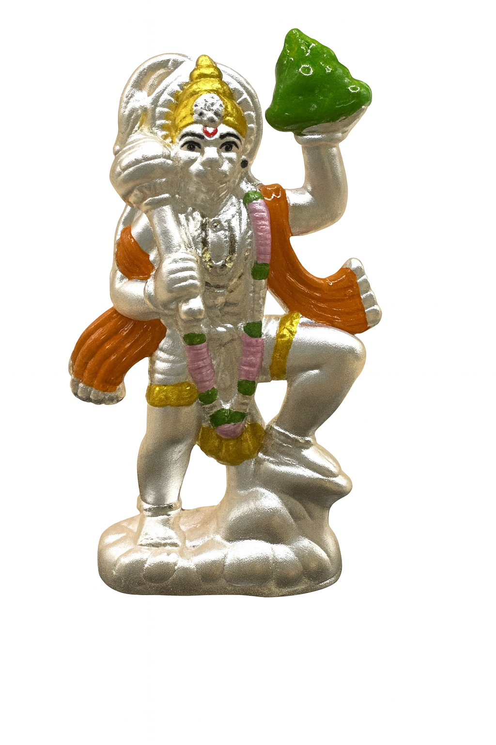 Sankat Mochan Hanuman Silver Dashboard Idol