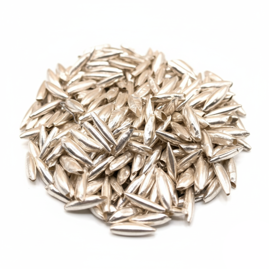 Pile of sunflower seeds on a white background