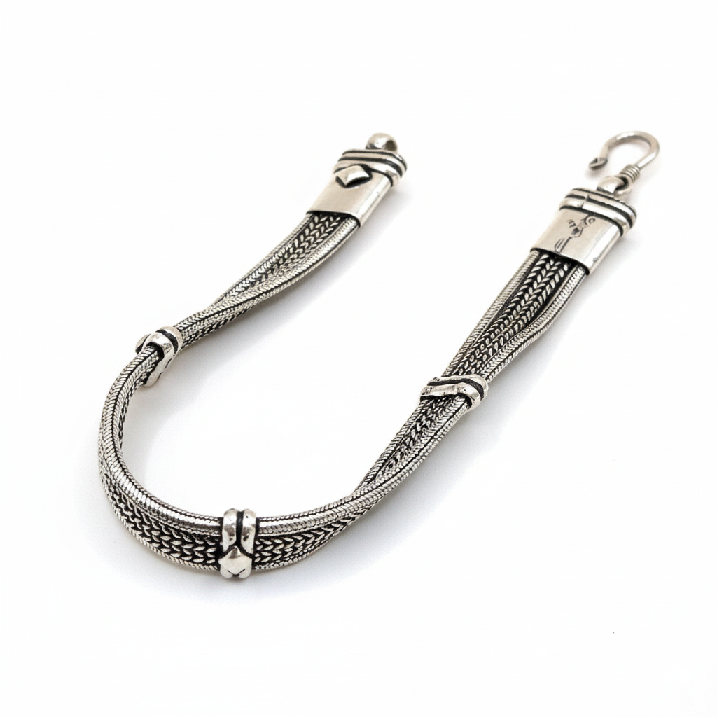 Valor Weave Silver Bracelet