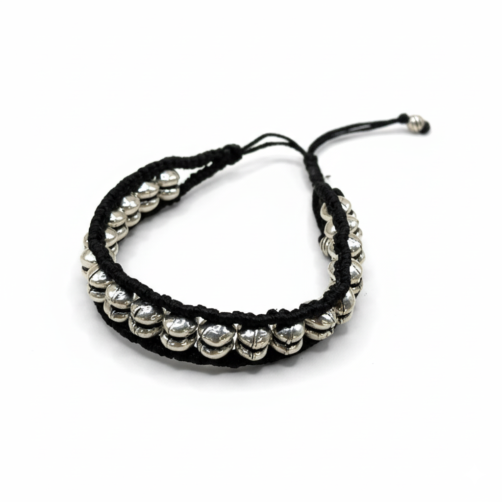 Eclipse Spiral Silver Bracelet