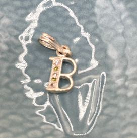 B Initial Charm Pendant