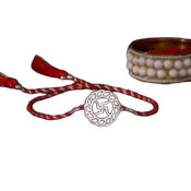 Silver Auspicious Rakhi