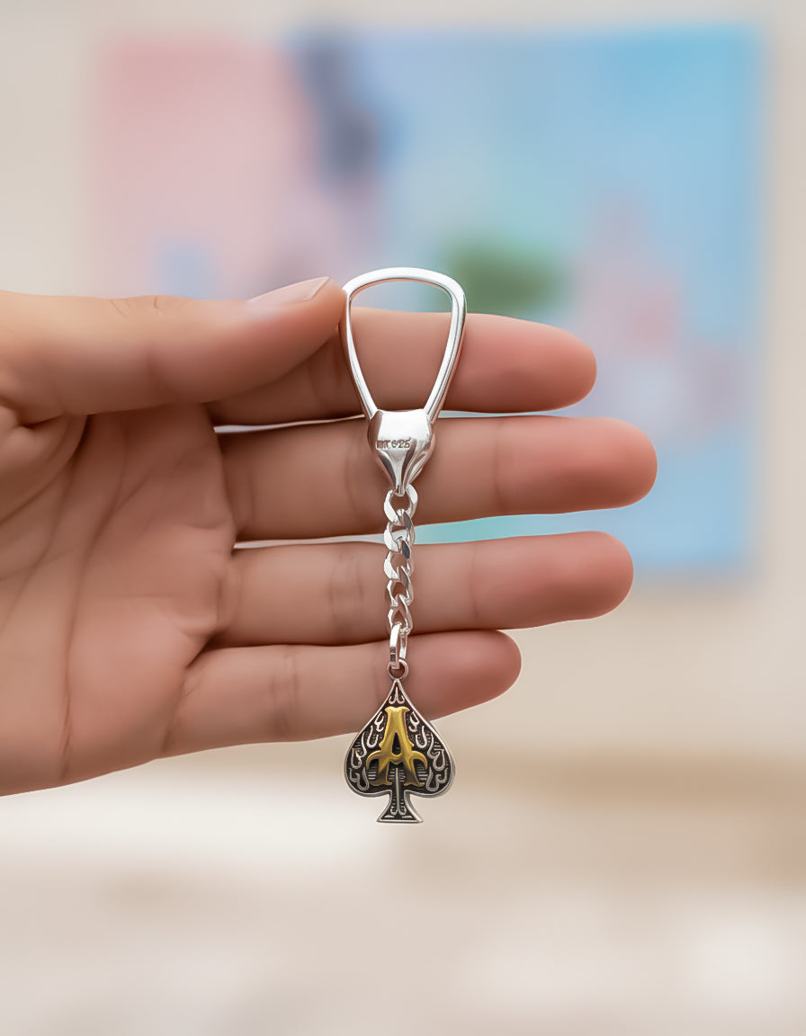 Gilded Ace Keychain