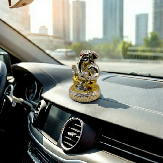 Shubhlabh Golden Grace Ganesha Dashboard Idol