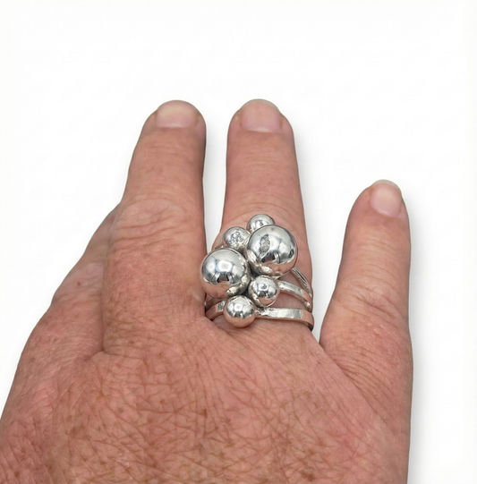 Silver Bubble Ring
