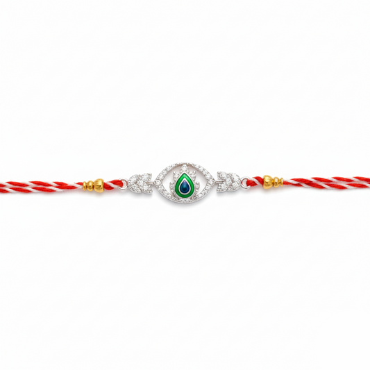 Bracelet with a decorative clasp on a white background