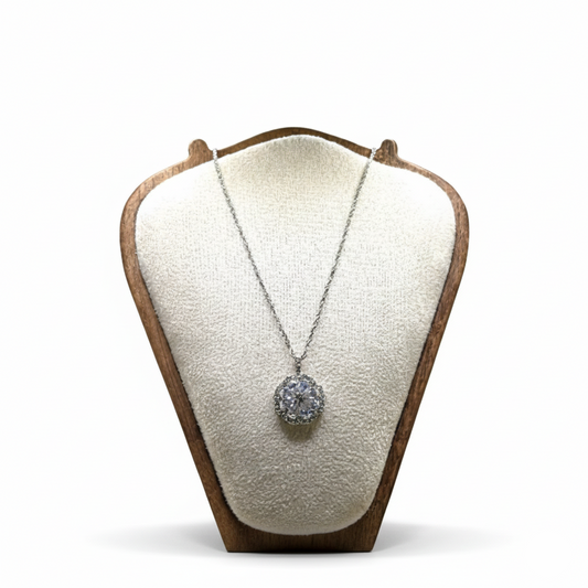 Necklace with a pendant on a white background