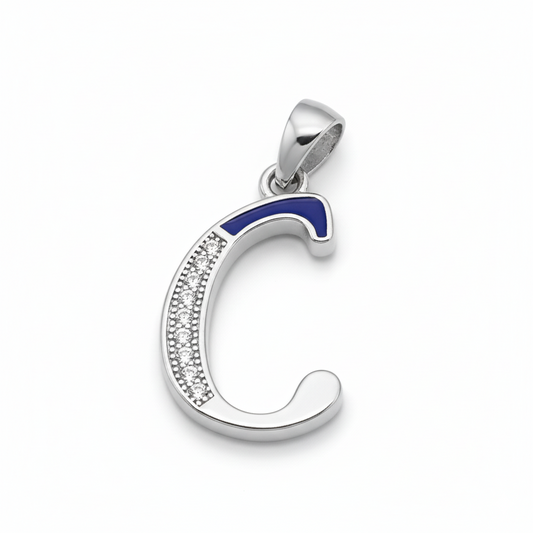 C Initial Charm Pendant