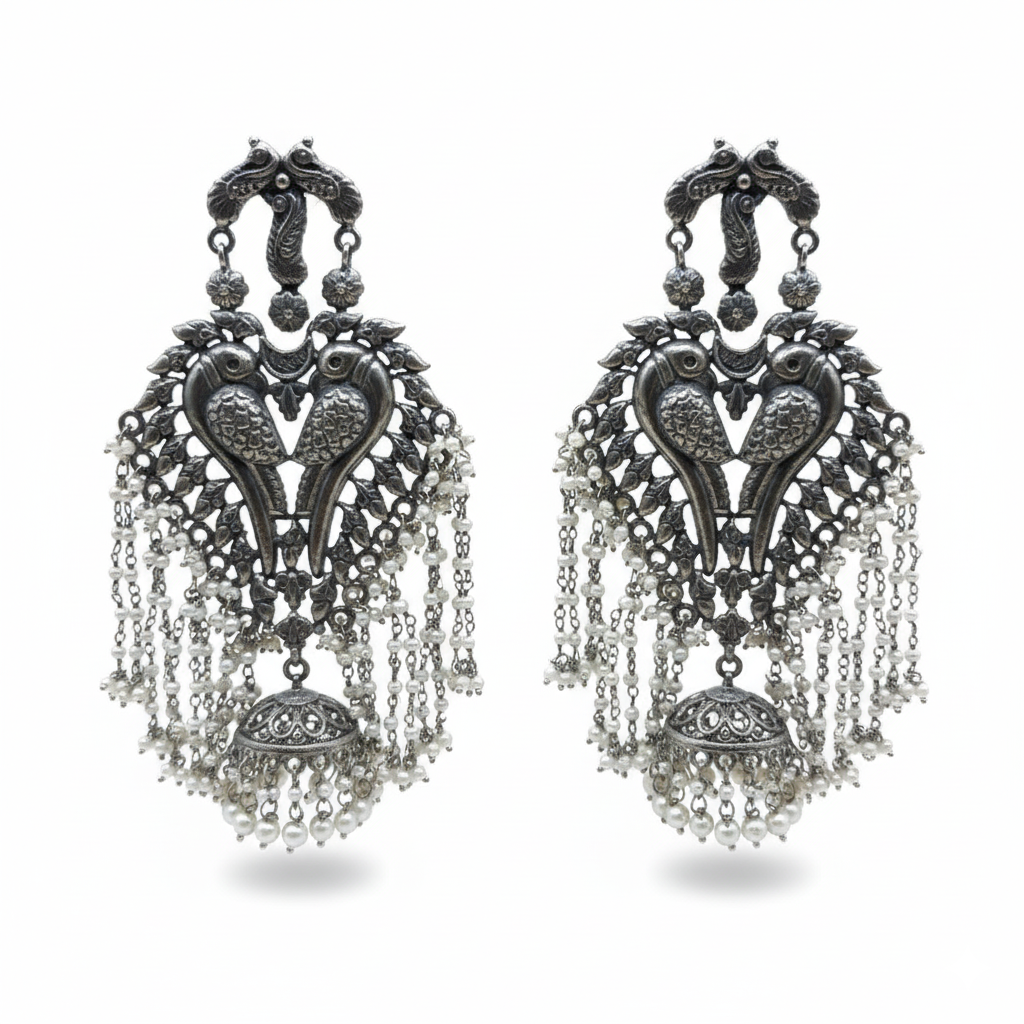 Eternal Lovebird Cascade Earrings