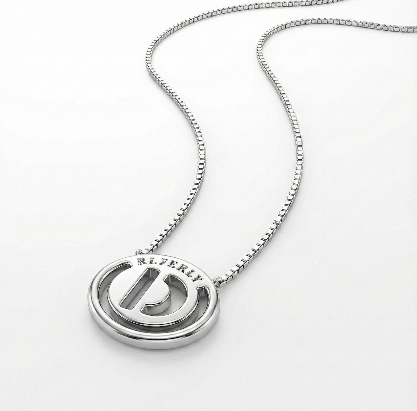 Letter D Halo Pendant Necklace