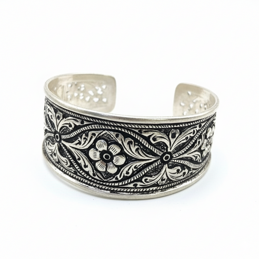 Royal Meadow Silver Cuff