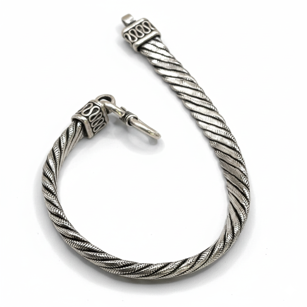 Helix Forge Silver Bracelet