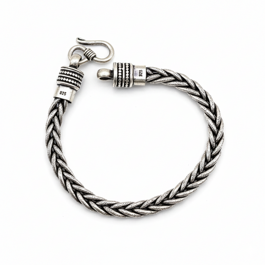 Viking Braid Silver Bracelet