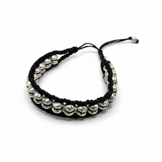 Eclipse Spiral Silver Bracelet