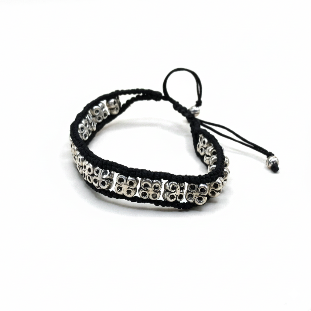 Tribal Forge Silver Bracelet