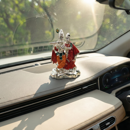 Sacred Bond Radha Krishna Dashboard Idol